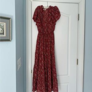 Max Studio Red Floral Maxi Dress